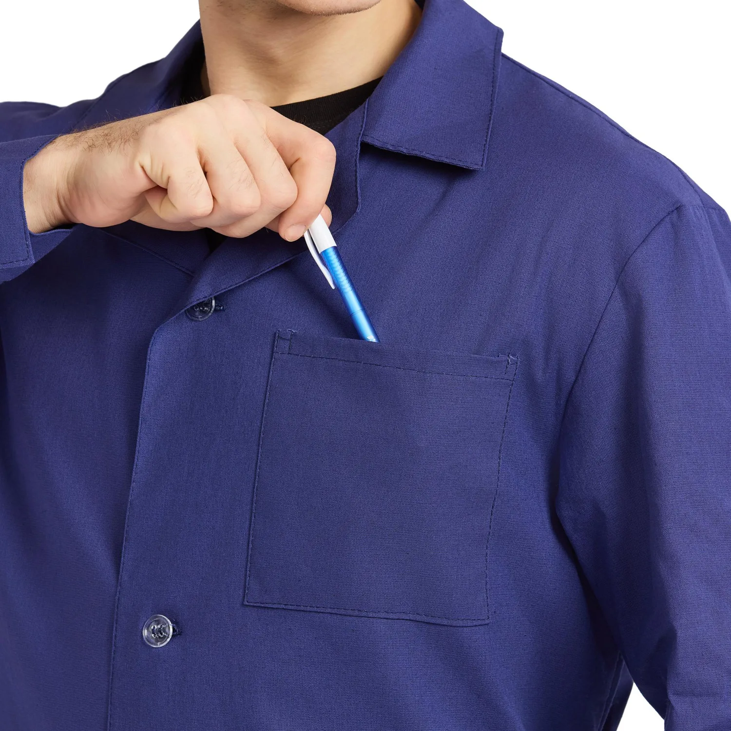 Халат мужской у02-ХЛ синий (р.44-46) 182-188 - фото 5