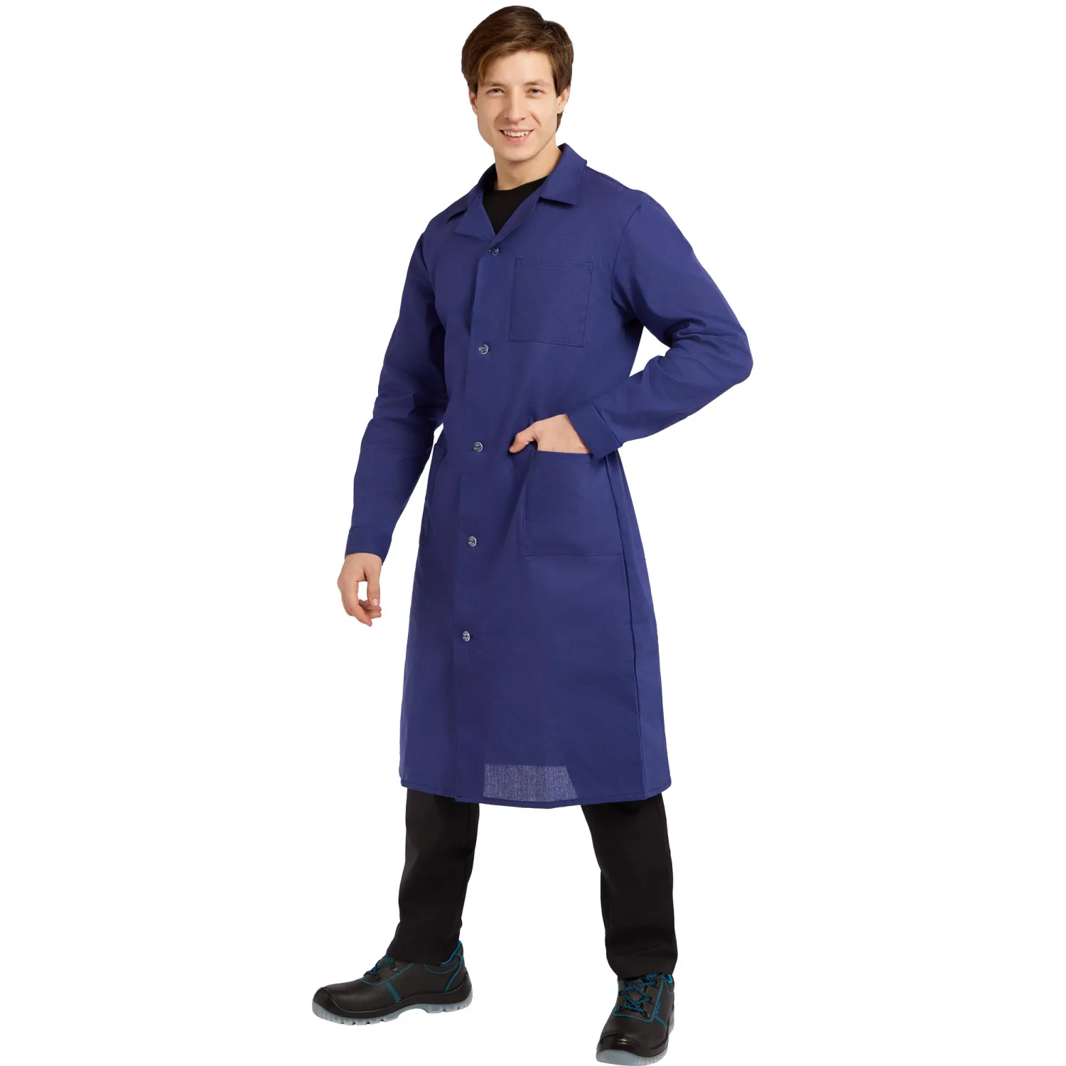 Халат мужской у02-ХЛ синий (р.56-58) 182-188 Халат мужской у02-ХЛ синий (р.56-58) 182-188 - фото 10