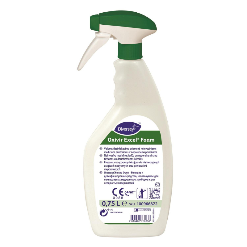 Профхим дезинфек д/оборуд и поверхностей Diversey/Oxivir Excel Foam, 0,75л - фото 1