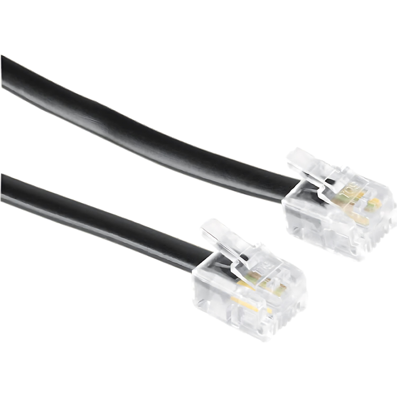 Кабель телефонный REXANT RJ-10 4P-4C витой трубочный 4м черн 10шт (18-2043) - фото 2