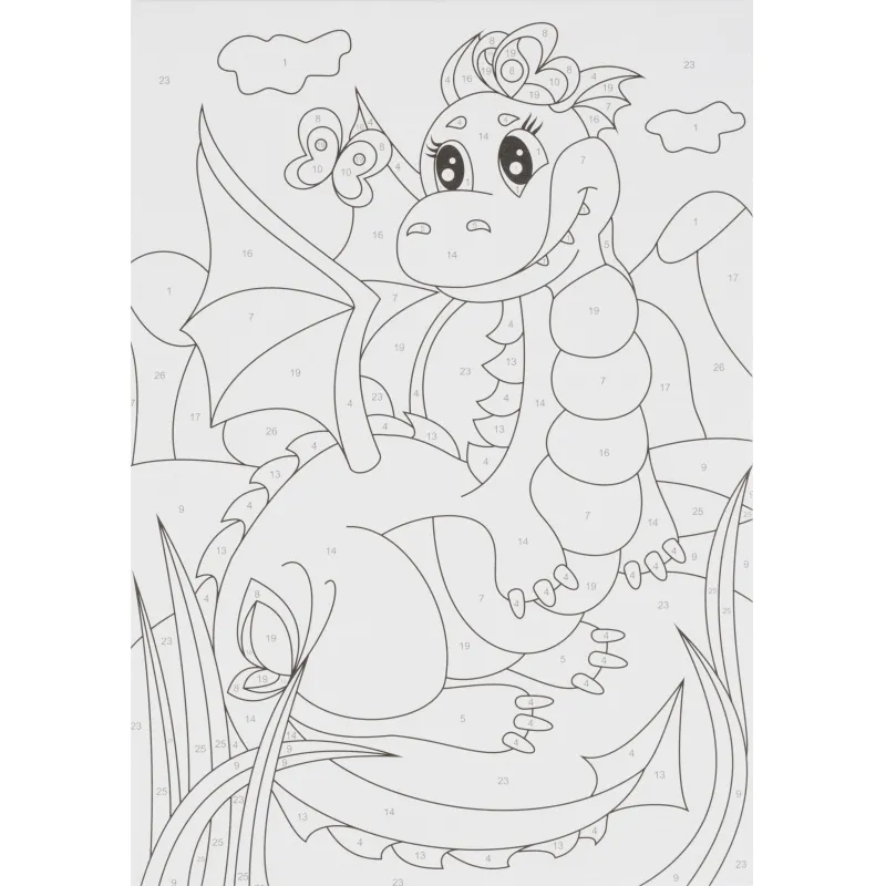 Картина по номерам  для малышей Озорной дракончик, Ркн-031 - фото 5