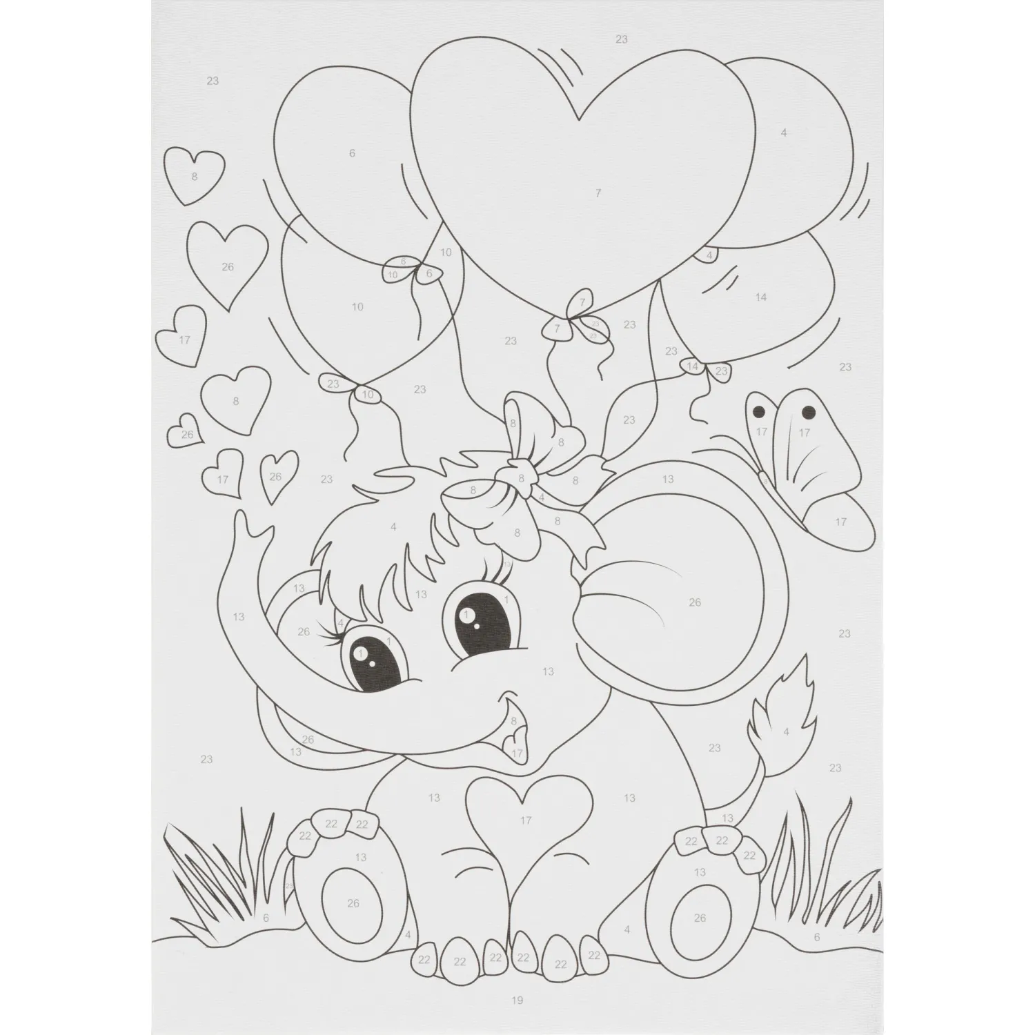 Картина по номерам  для малышей Забавный слоненок, Ркн-038 - фото 5