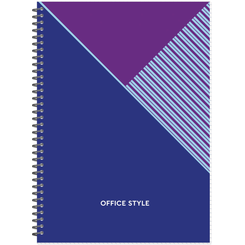 Бизнес-тетрадь А4,96л,обл.карт,греб,кл,Attache Economy,Office Style,синяя - фото 1