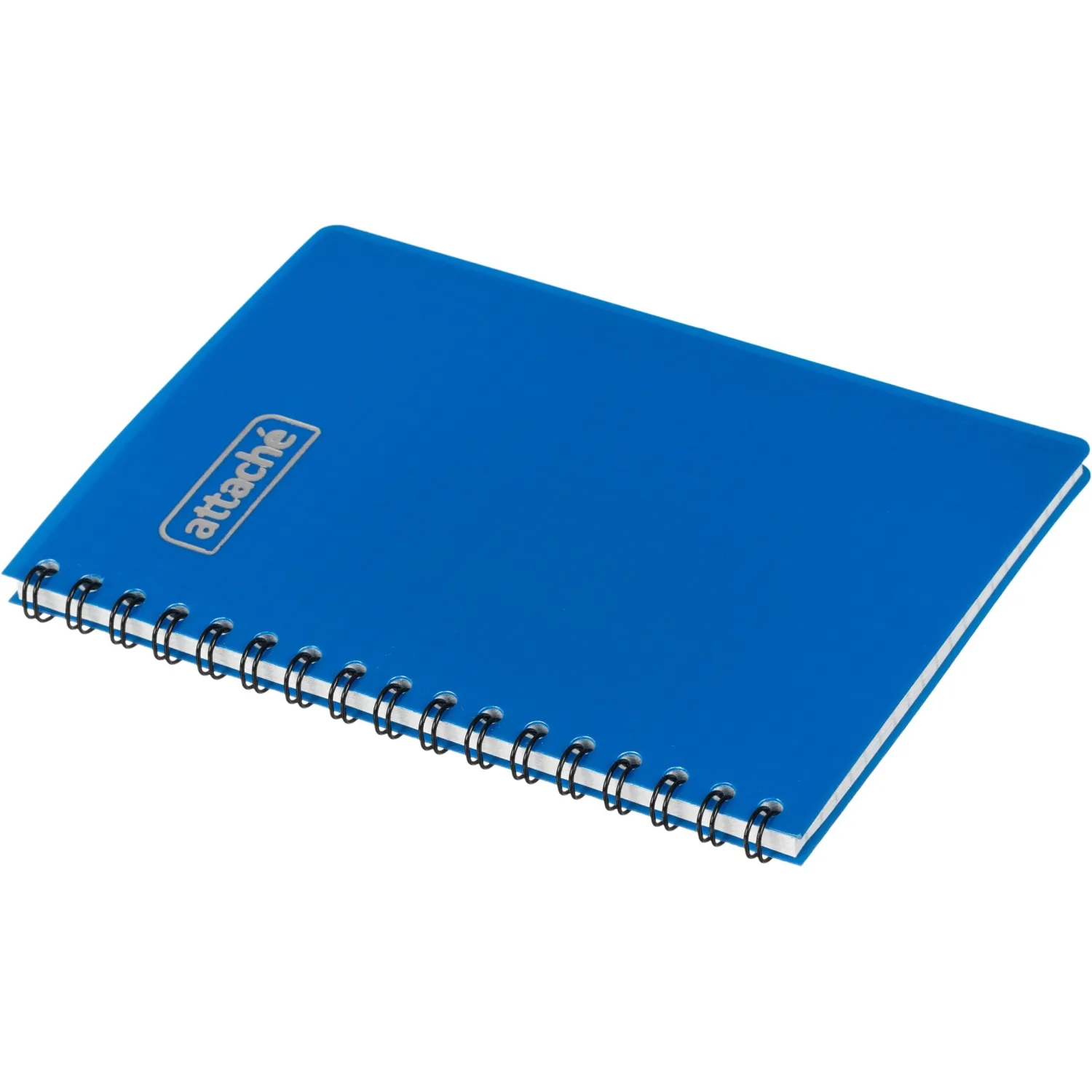 Блокнот А6,60л,гребень слева,обл.пластик,клетка, Attache Plastic, синий - фото 4