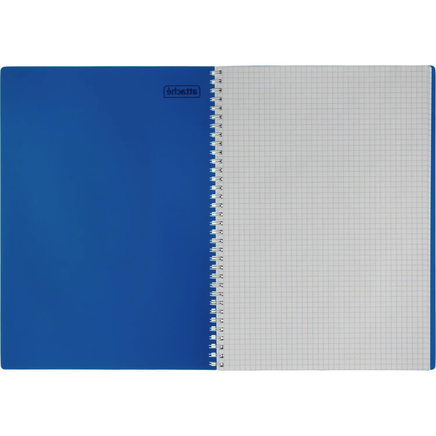 Бизнес-тетрадь А4,120л,гребень,обл.пластик,клетка, Attache Plastic, синий - фото 5