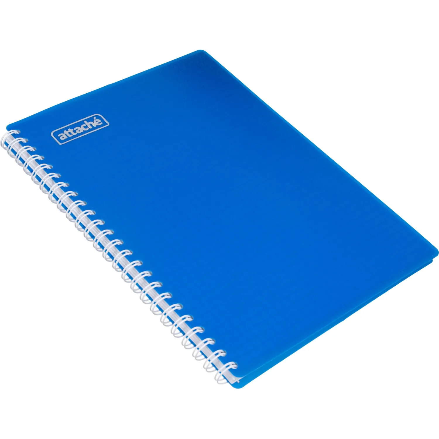 Бизнес-тетрадь А5-,96л,гребень,обл.пластик,клетка, Attache Plastic, синий - фото 4