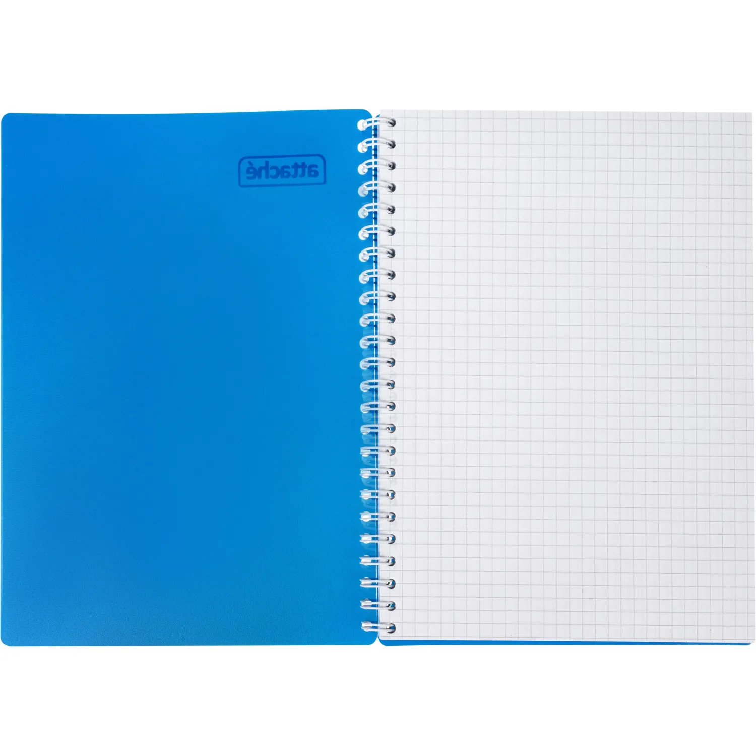 Бизнес-тетрадь А5-,96л,гребень,обл.пластик,клетка, Attache Plastic, синий - фото 5