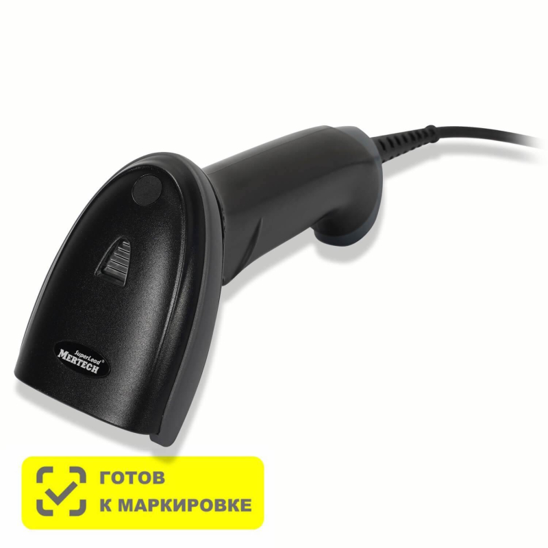 Сканер штрих-кода 2D Mertech 2210 P2D SUPERLEAD(провод,USB),черный - фото 1
