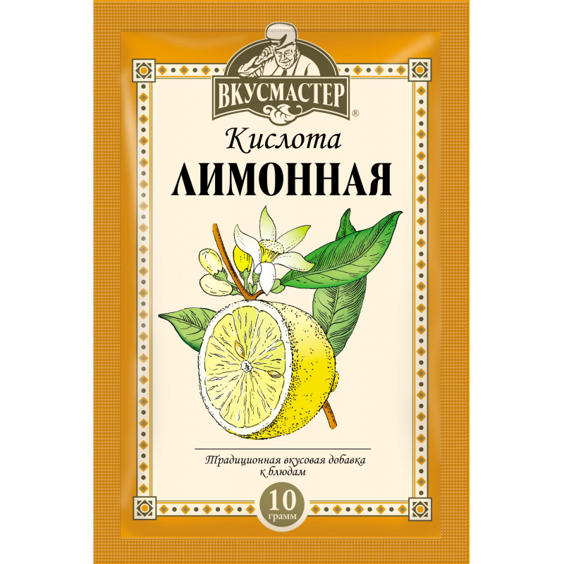 Лимонная кислота Приправа Вкусмастер, 10г 46шт/уп - фото 1