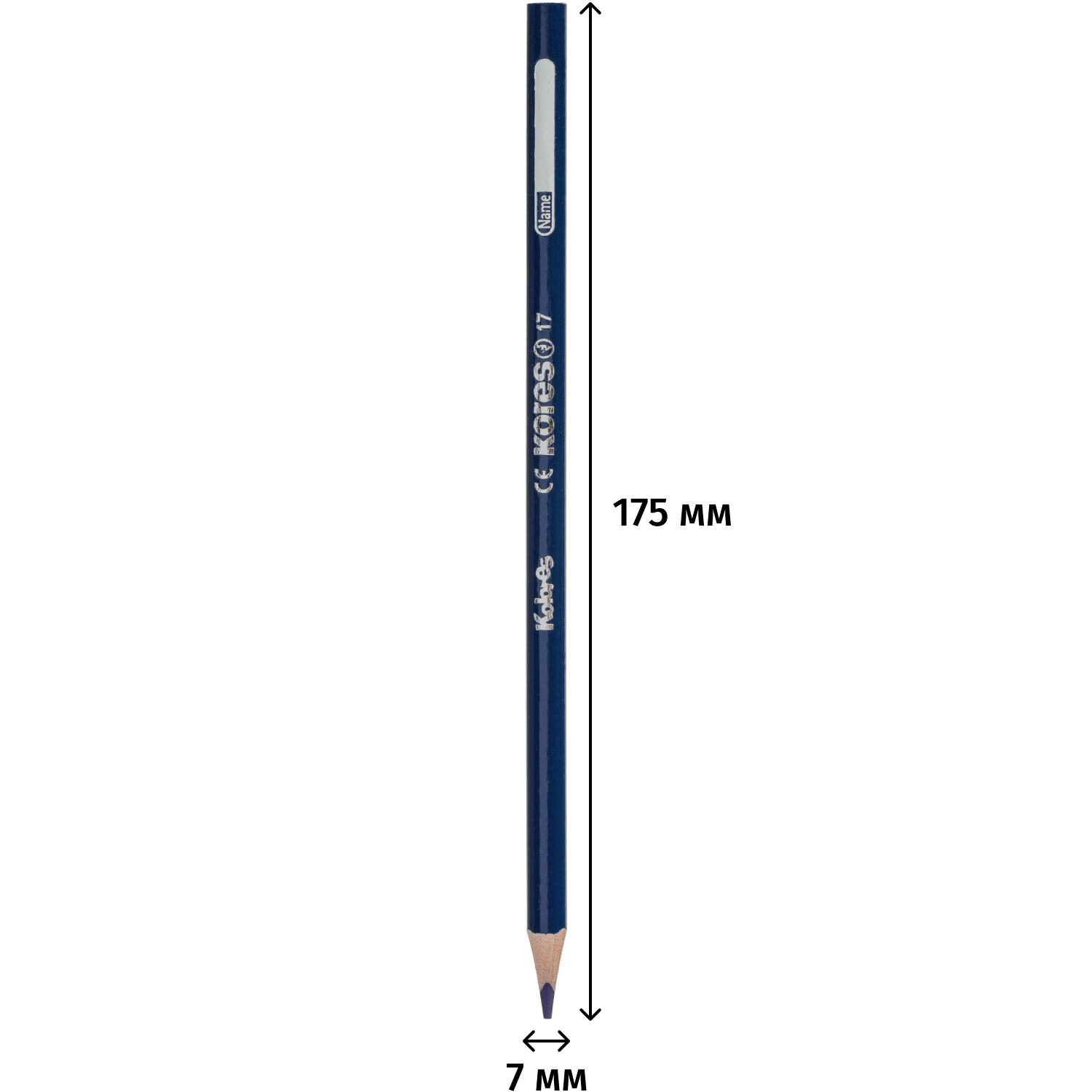 Карандаши цветные 6цв 3-гран Kores 93306.01 - фото 3