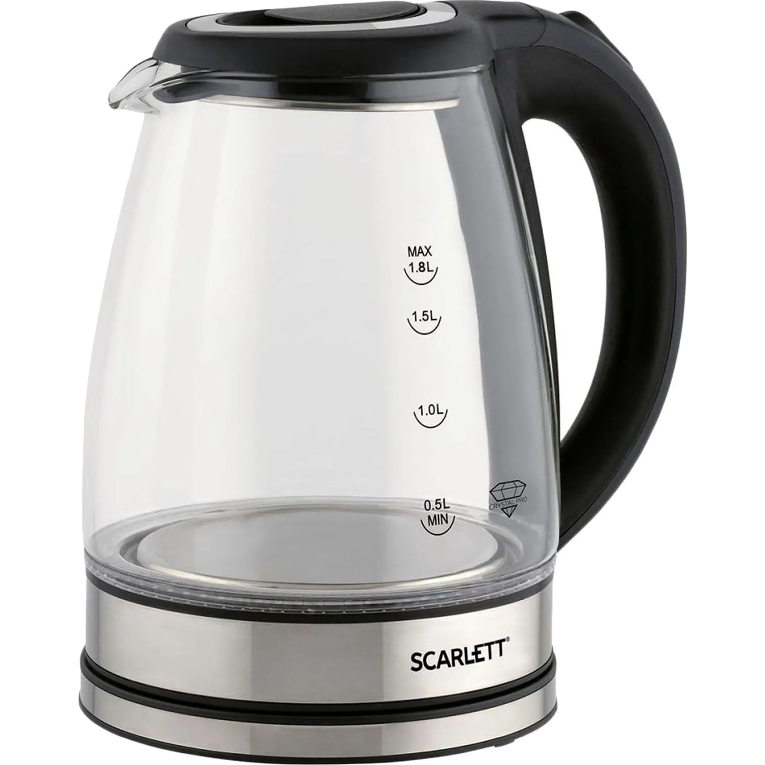 Чайник SCARLETT SC-EK27G88, электрический, стекло, 1800Вт, 1.8л, черный - фото 9