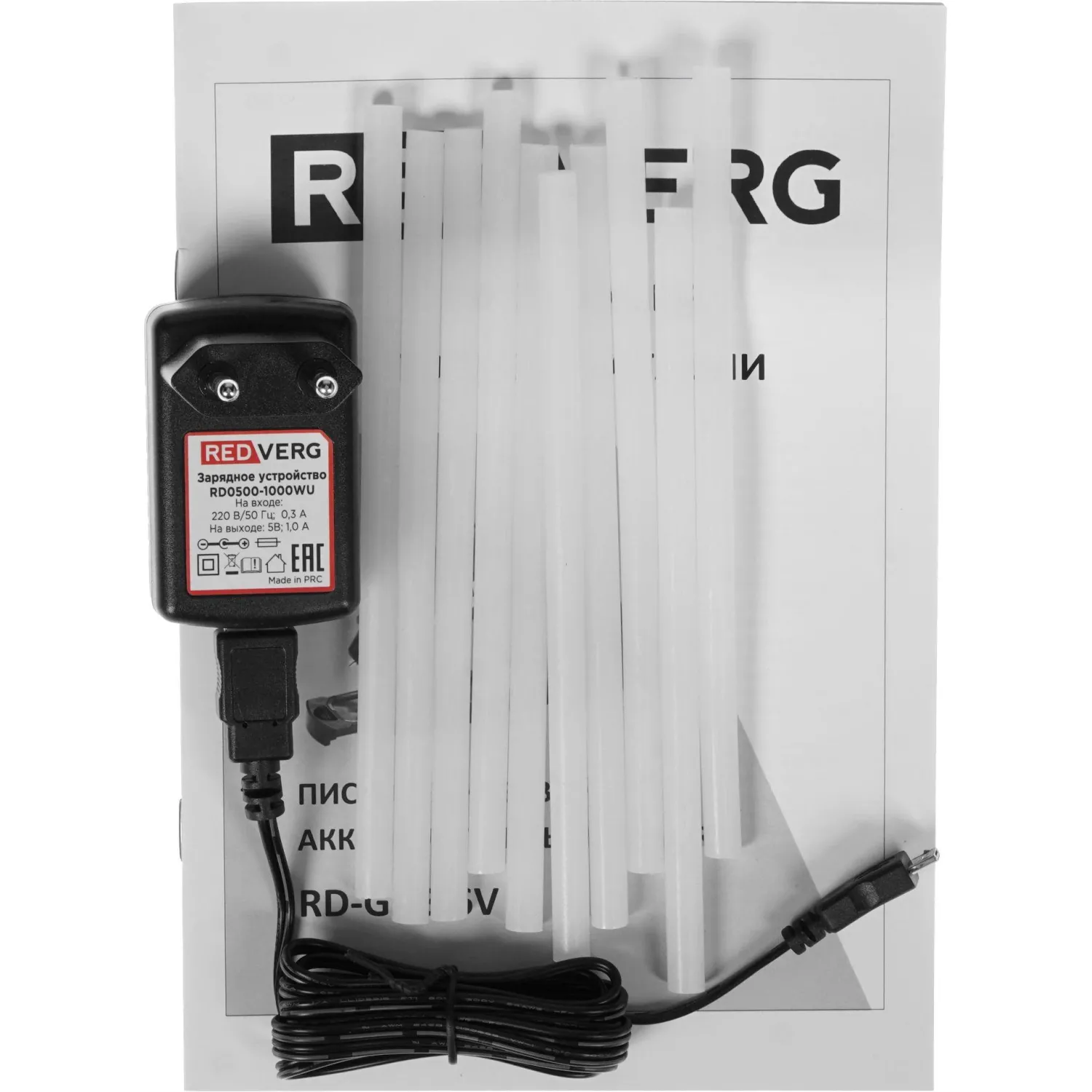 Пистолет клеевой аккумуляторный REDVERG RD-GG3,6V, d7мм, 1.5Ач (6632719) - фото 10