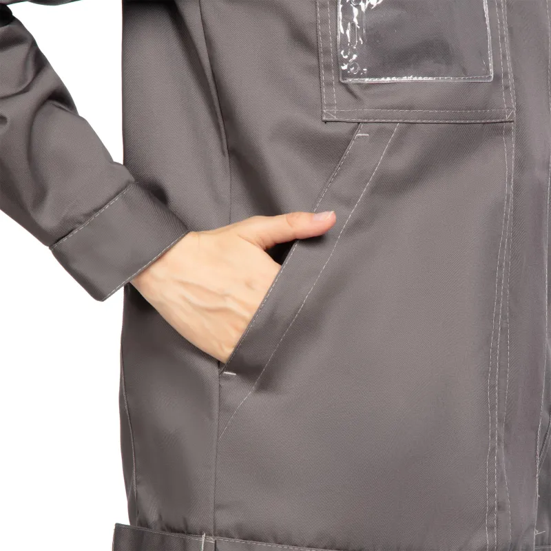 Костюм лет жен (куртка, бр) л10 т.сер/св.сер 104-108/158-164 - фото 16