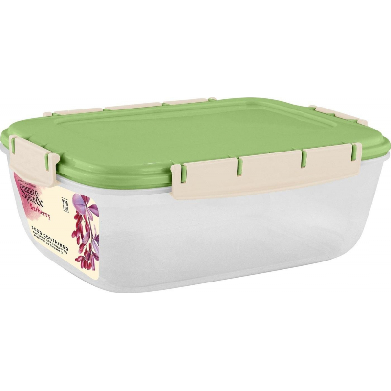 Контейнер для продуктов Sugar&amp;Spice Barberry, 1,8л прямоугольный фисташка - фото 1