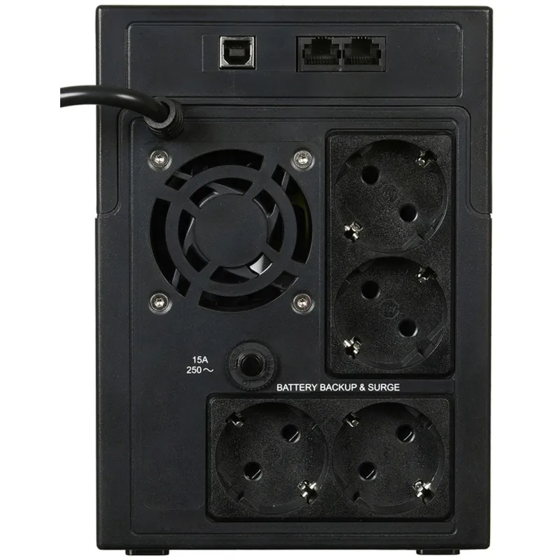 ИБП Ippon Back Basic 1500 Euro, 900Вт/1500VA, черный - фото 2