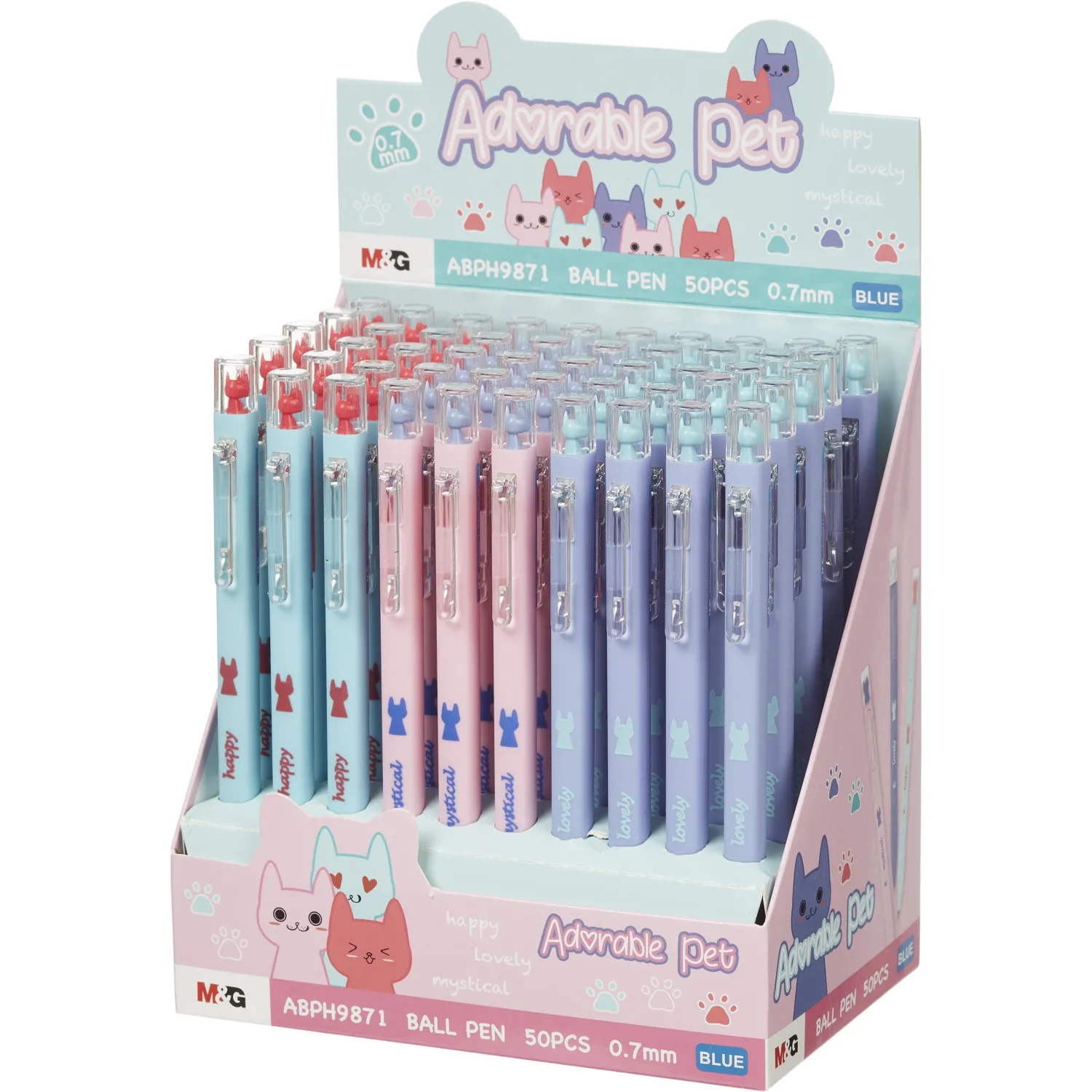 Ручка шариковая автомат. M&G AdorablePet0,7,мас,син,асABPH9871220756C - фото 12