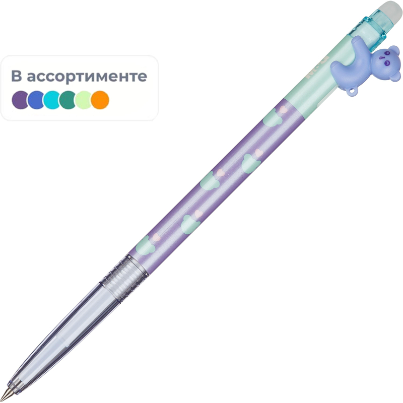 Ручка гелевая автоматическая M&G AdorablePet стир.чер в асс AKPH9572D20496C - фото 1