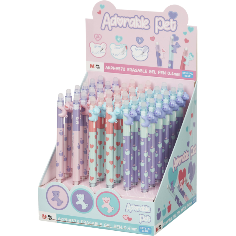 Ручка гелевая автоматическая M&G AdorablePet стир.чер в асс AKPH9572D20496C - фото 8
