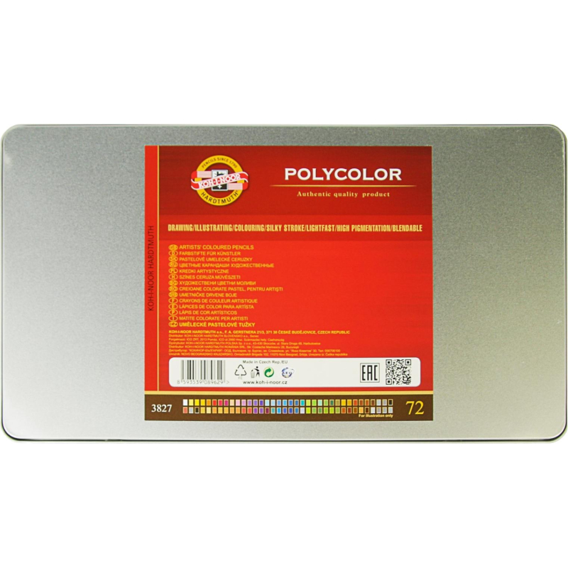 Карандаши цветные художеств. KOH-I-NOOR POLYCOLOR 72 цв/наб 3827072001PL - фото 5