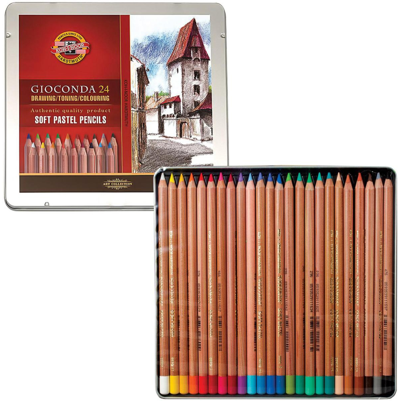 Карандаши пастельные цветные KOH-I-NOOR GIOCONDA SOFT 24цв/наб 8828/24 - фото 1