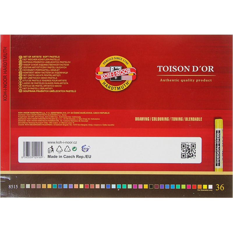 Пастель сухая KOH-I-NOOR TOISON D`OR SOFT 36цв/наб художеств 8515036005KS - фото 4