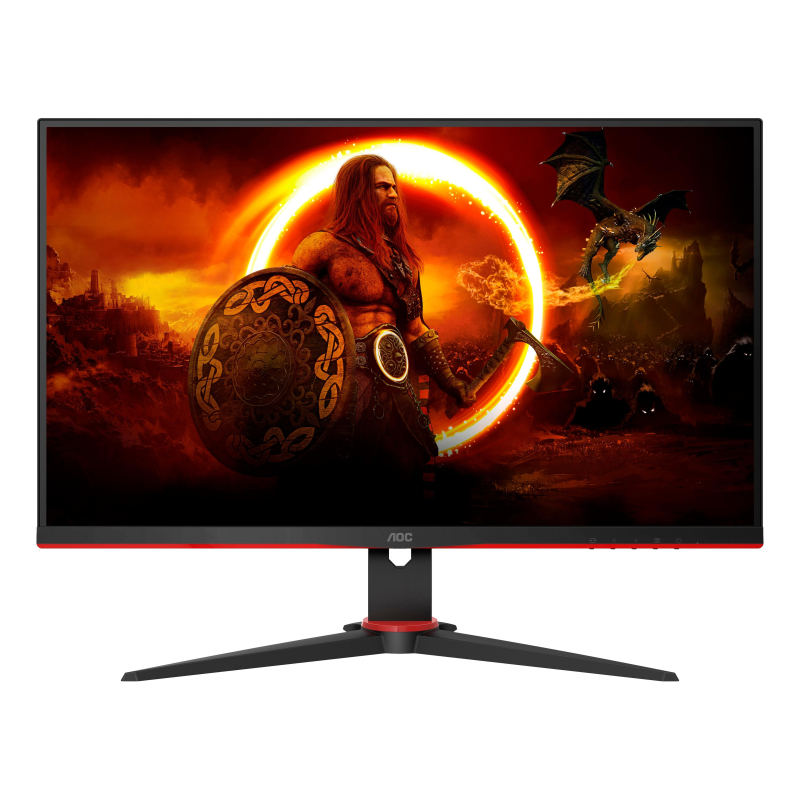 Монитор AOC 23.8 (24G2SAE) FHD, VA, VGA, HDMI, DP, Curved - фото 1