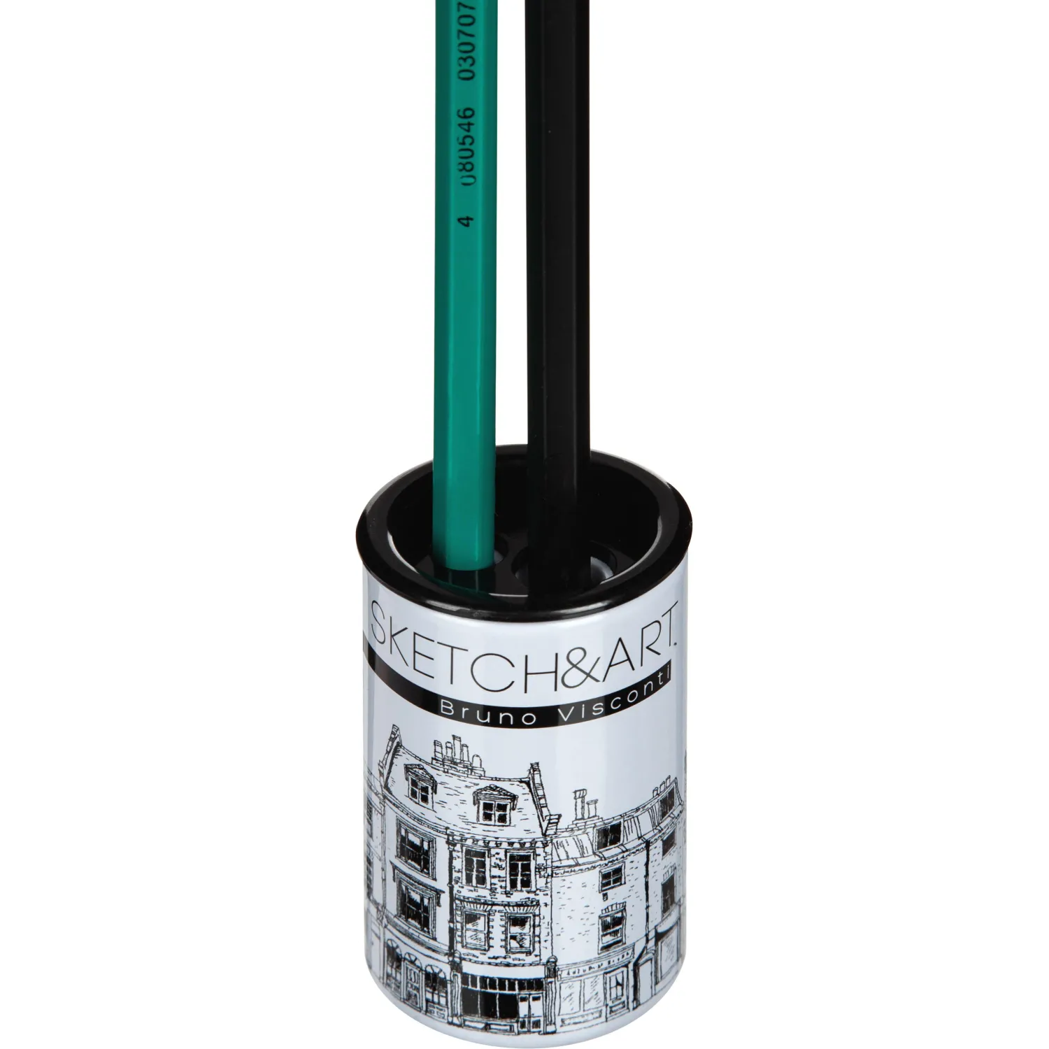 Точилка SKETCH&ART 2 отв. с контейнером, металл 4вида 35-0039 - фото 9