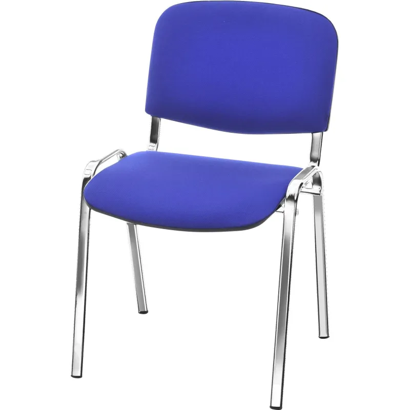 Стул FA_EChair Rio (ИЗО) хром, ткань синяя С-6/ТК-9 - фото 1