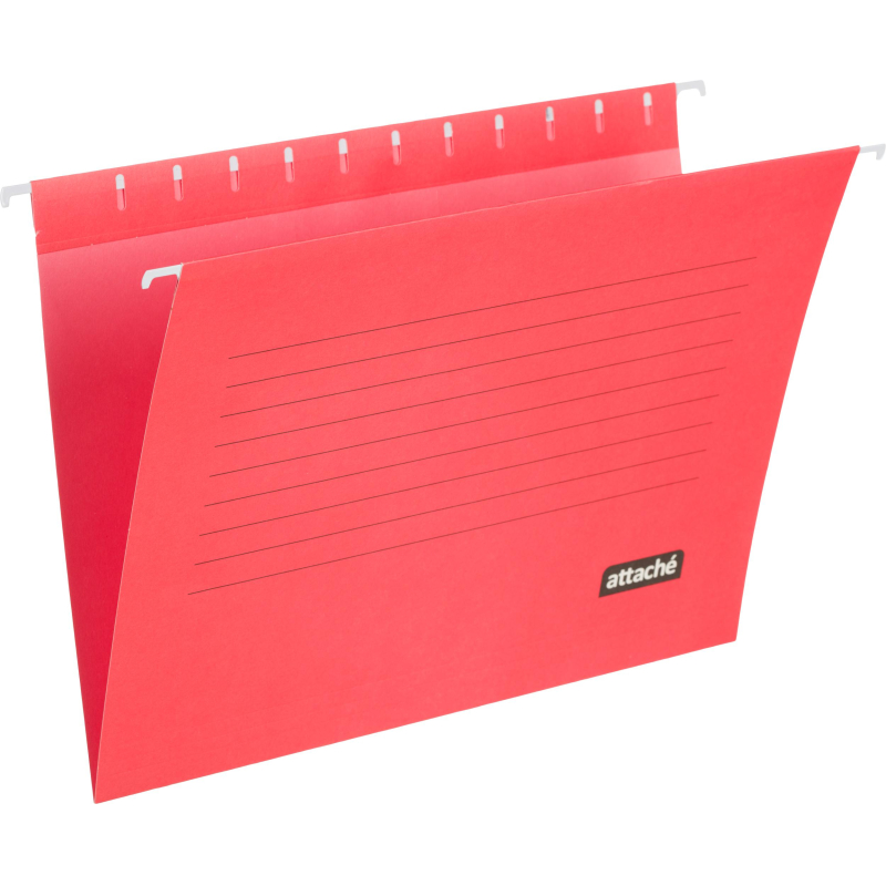 Папка подвесная Attache, А4, картон, красный, до 200л., 5шт/уп - фото 2