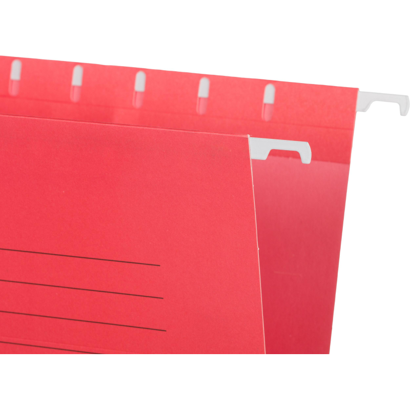 Папка подвесная Attache Foolscap, картон красный, до 200л., 5шт/уп - фото 3