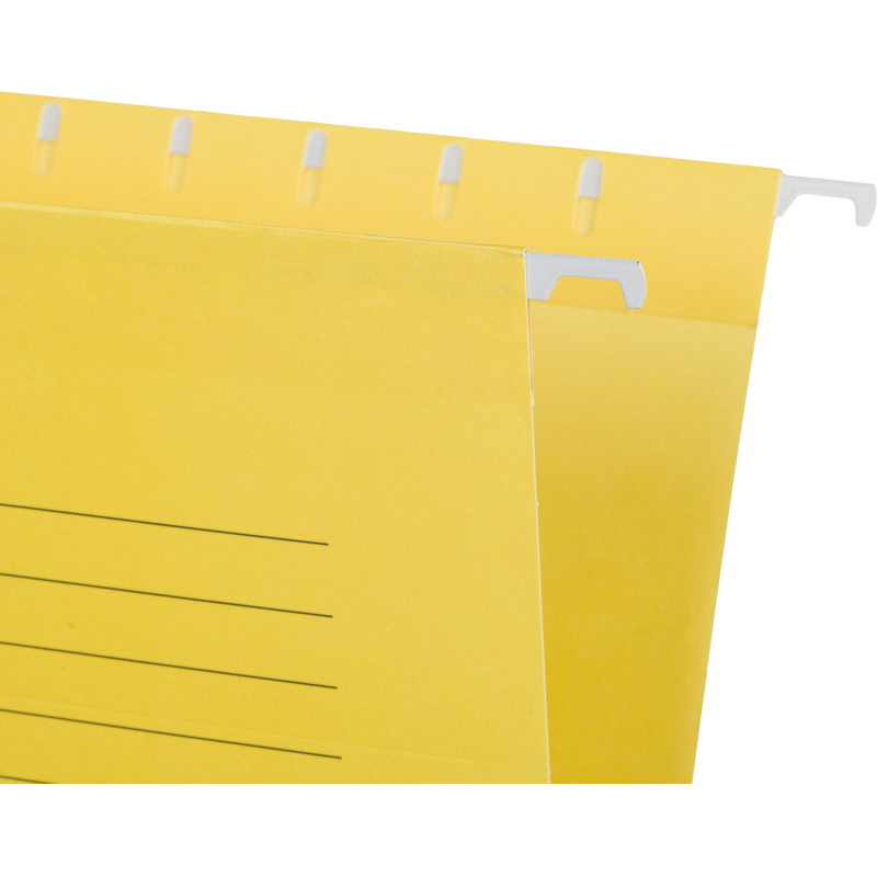 Папка подвесная Attache Foolscap, картон желтый, до 200л., 5шт/уп - фото 3