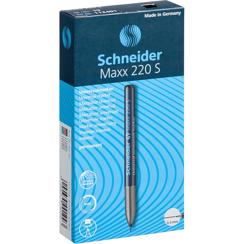 Маркер перманентный Schneider Maxx 220S 0,4 мм черный - фото 6