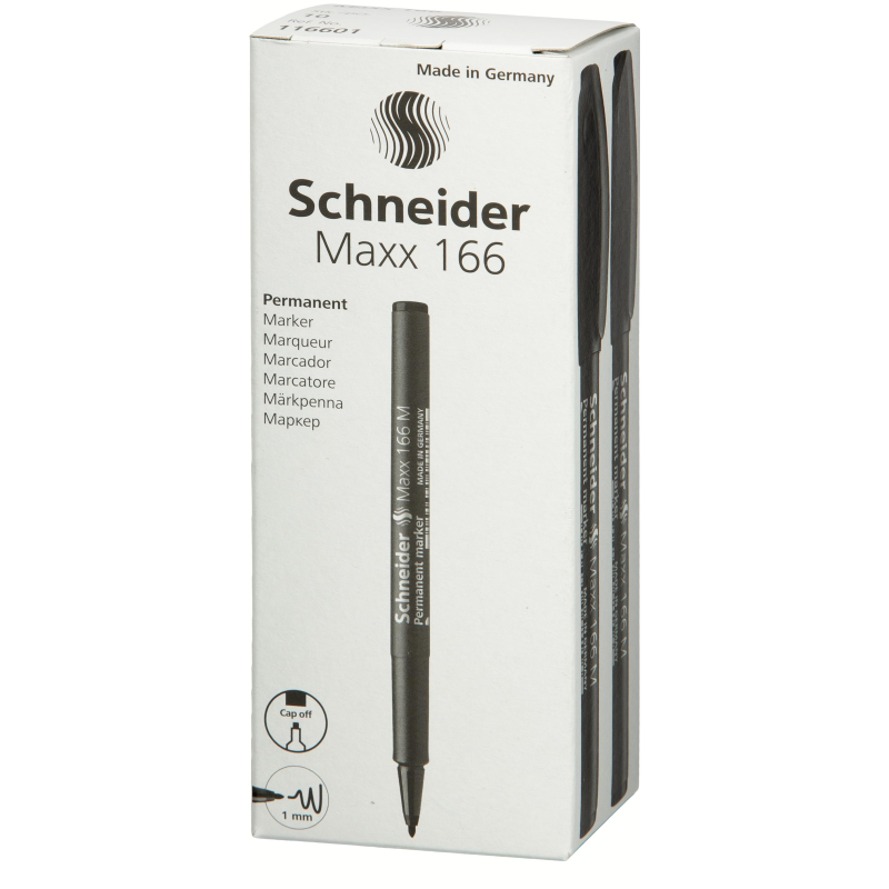 Маркер перманентный Schneider Maxx 166 1 мм черный - фото 5