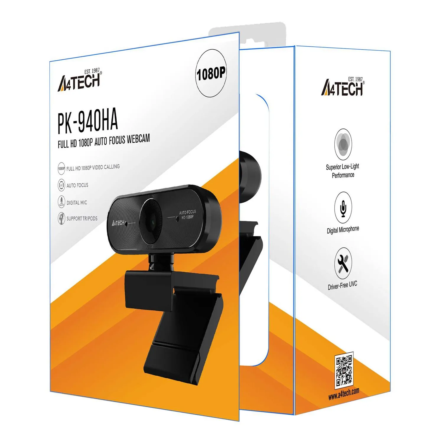 Веб-камера A4Tech PK-940HA черный 2Mpix (1920x1080) USB2.0 с микрофоном - фото 6