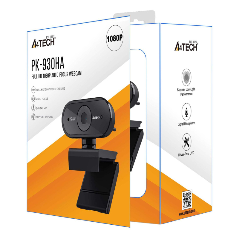 Веб-камера A4Tech PK-930HA черный 2Mpix (1920x1080) USB2.0 с микрофоном - фото 6
