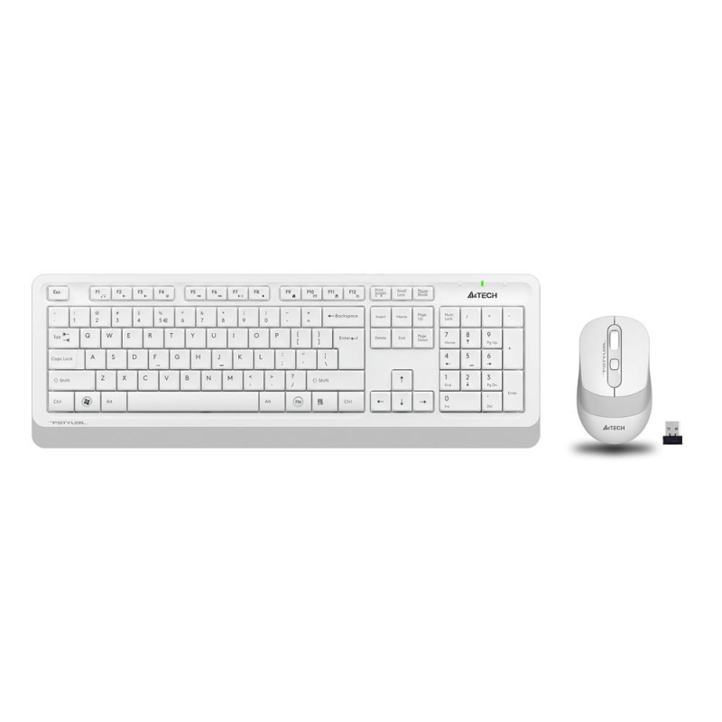 Набор клавиатура+мышь A4Tech Fstyler FG1010 белый/серый USB беспроводная - фото 3