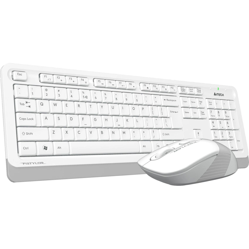 Набор клавиатура+мышь A4Tech Fstyler FG1010 белый/серый USB беспроводная - фото 11