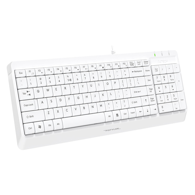 Набор клавиатура+мышь A4Tech Fstyler F1512 клав:белый мышь:белый USB - фото 4