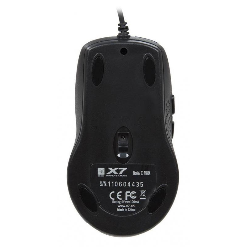Мышь компьютерная A4Tech X-718BK чер опт (3000dpi) USB (6but) - фото 3