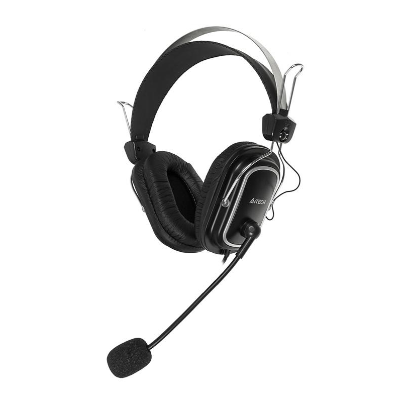Гарнитура A4Tech HS-50 черный 2.4м мониторные - фото 1