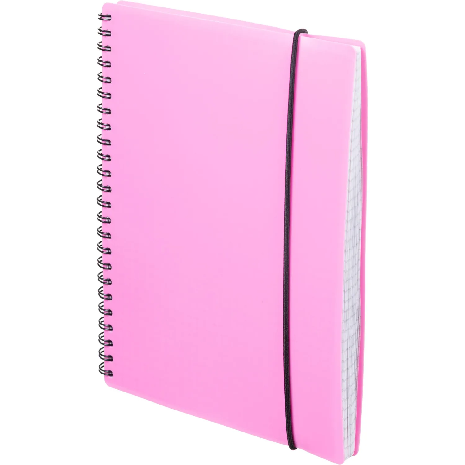 Бизнес-тетрадь Тетрадь Attache Neon А5 96л кл.спираль обл. пластик розовый - фото 2