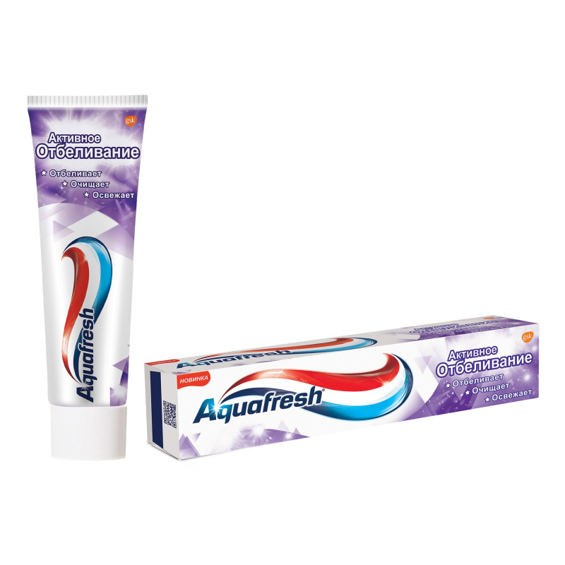 Зубная паста Aquafresh Активное отбеливание, для защиты от кариеса 100 мл - фото 1