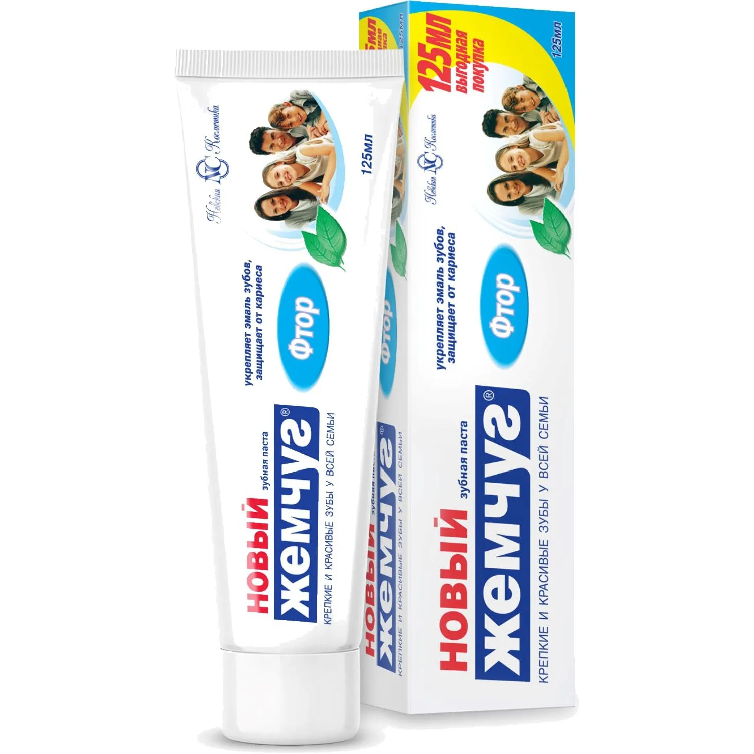 Зубная паста Новый жемчуг Фтор 125мл - фото 1