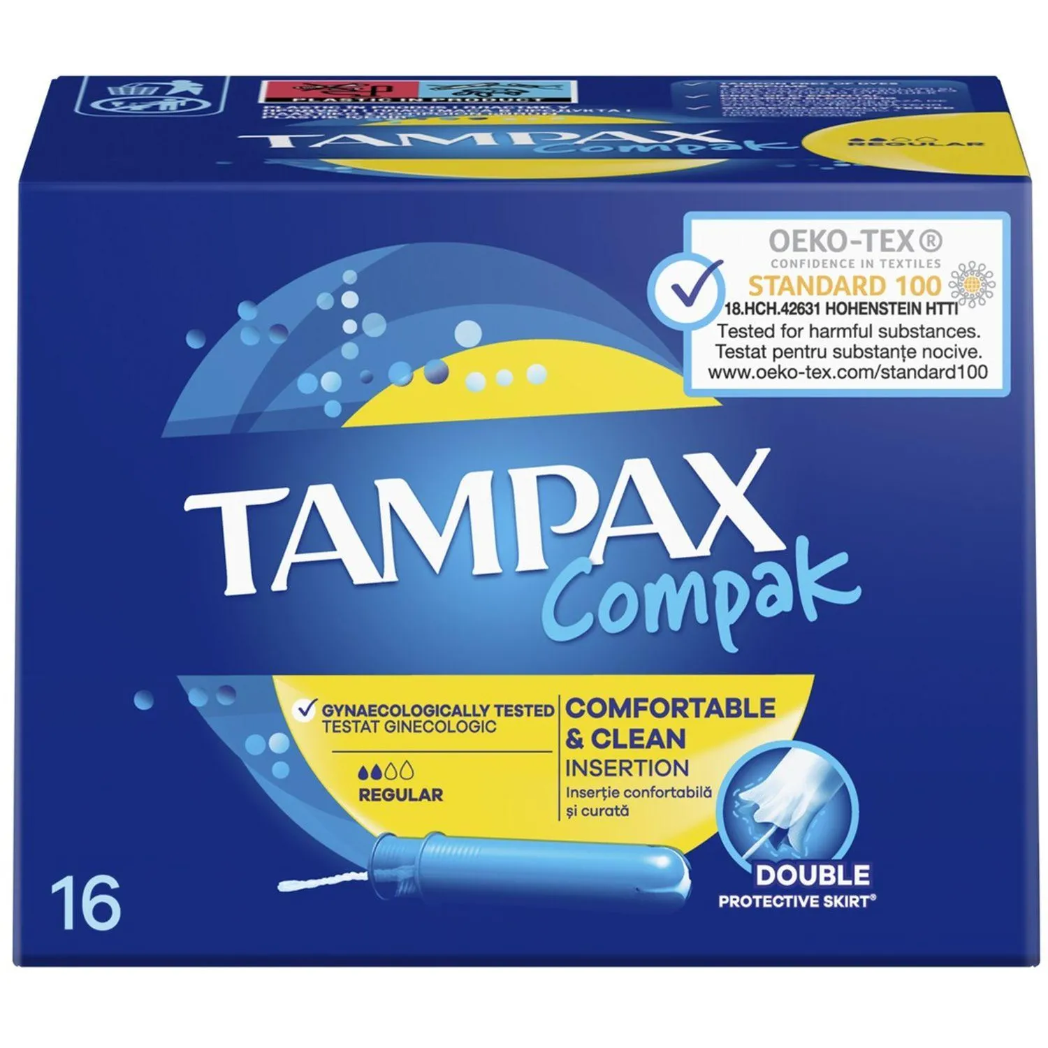 Тампоны женские гигиенические TAMPAX Compakс Regular Duo 16шт/уп - фото 1