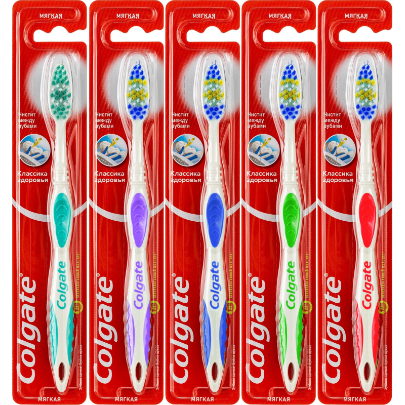 Зубная щетка COLGATE КЛАССИКА ЗДОРОВЬЯ мягкая  жест FVN50307 - фото 2
