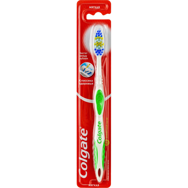 Зубная щетка COLGATE КЛАССИКА ЗДОРОВЬЯ мягкая  жест FVN50307 - фото 5