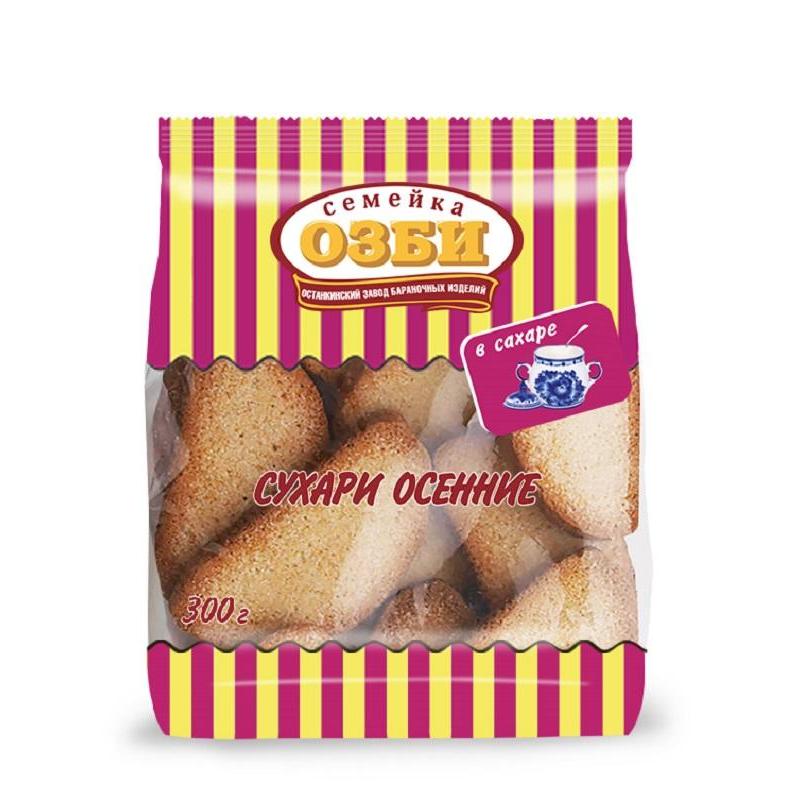 Сухари Семейка ОЗБИ осенние в сахаре, 300 г 10шт/уп 1270 - фото 1