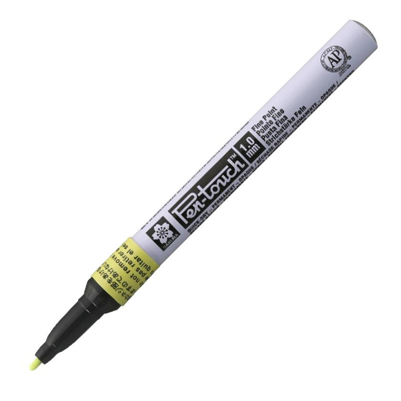 Маркер лаковый Sakura Pen-Touch 1 мм желтый XPMKA302 - фото 1