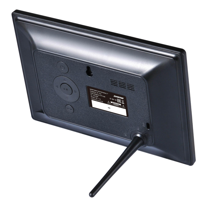 Фоторамка цифровая Digma 7 PF-743 IPS 1024x600 черный пластик - фото 4
