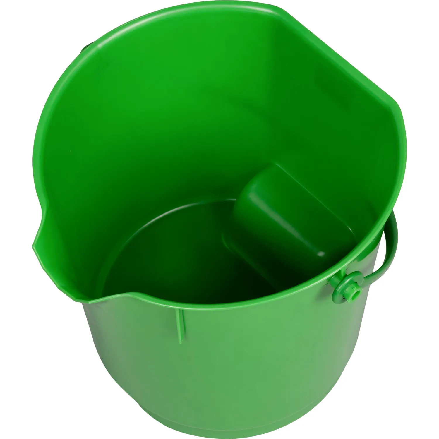 Ведро FBK 9л противоударное с армир пластик ручкой зеленое 80102-5 - фото 2